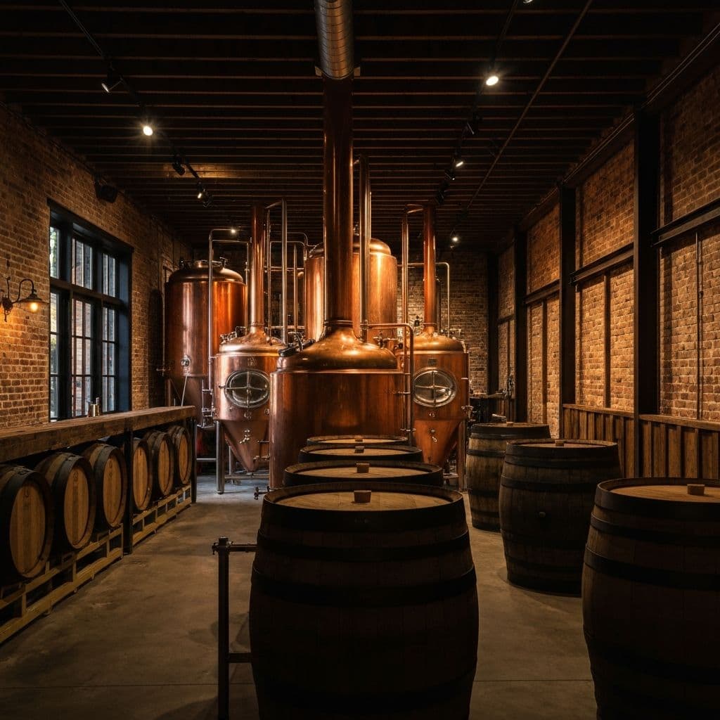 Brewery and smokehouse interior